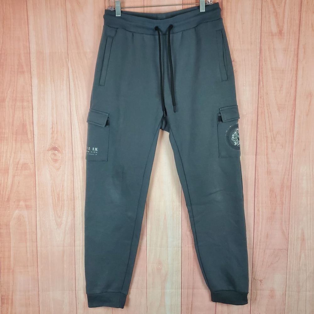 Supply & Demand Sweatpants Mens XL Gray Cotton‎ Lined Cargo Pocket Tapered Leg